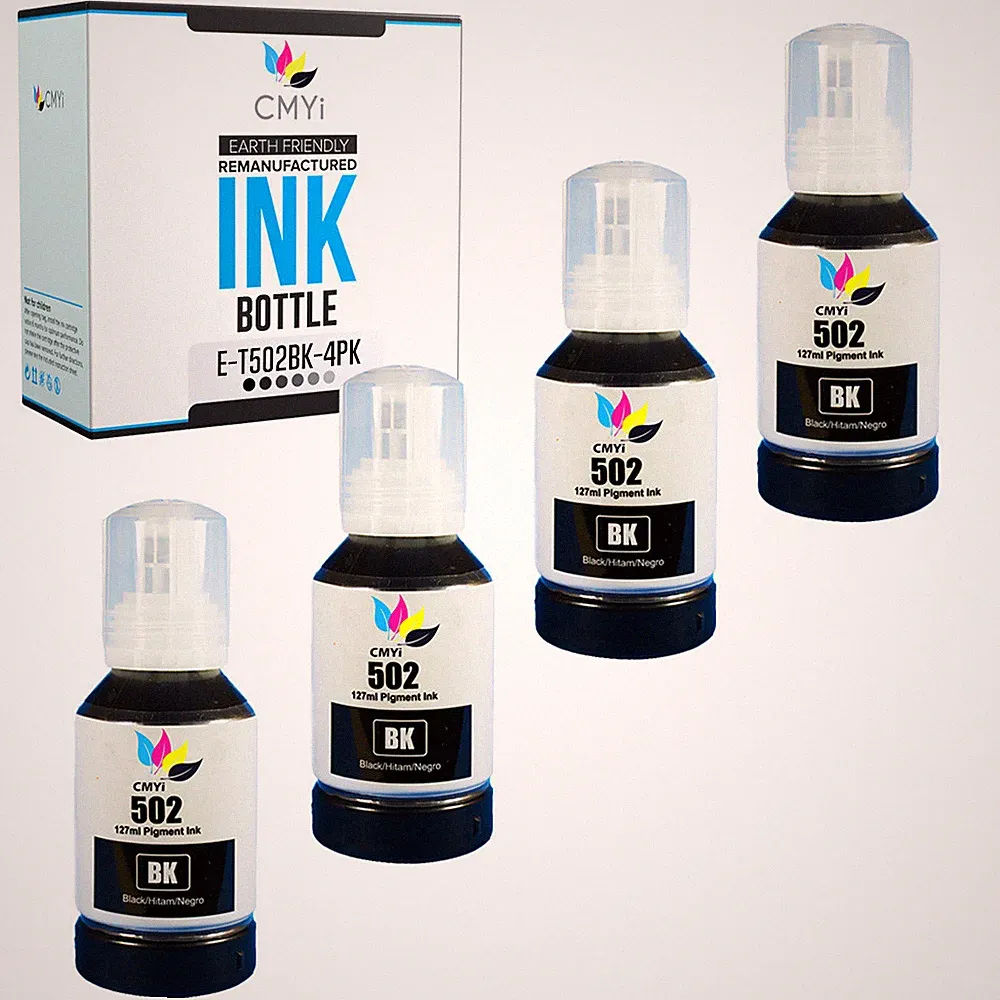 4PK Compatible for Epson 502 Black Ink Ecotank ET Expression Ultra High Yield