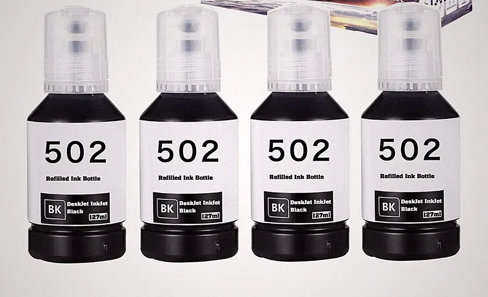 4PK Compatible with Epson 502 Black Ink Ecotank ET Expression Ultra High Yield .