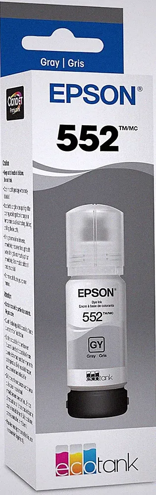 552 Ecotank Ink Ultra-High Capacity Bottle Gray (T552520-S) Works with Ecotan...