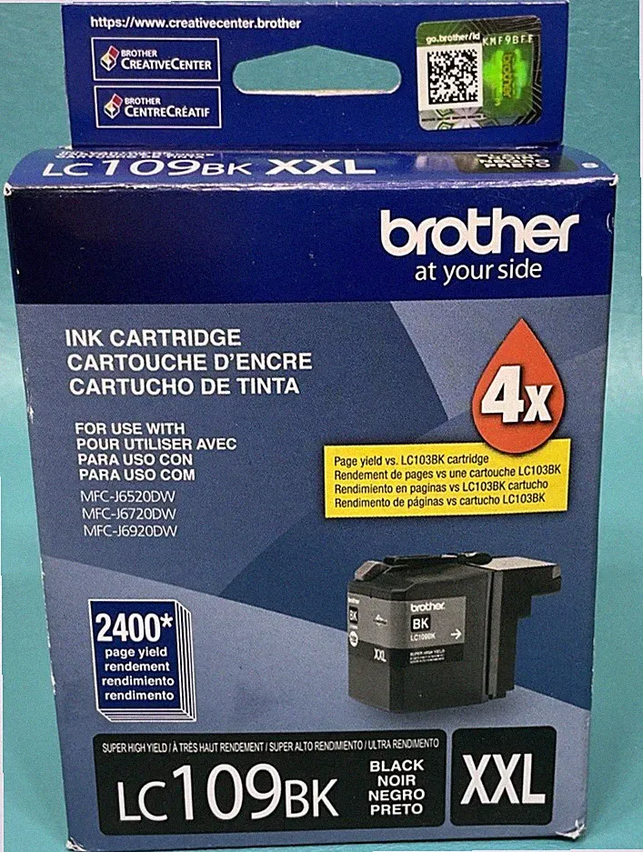 Brother LC109BK - XXL Black Ink Cartridge - Exp: 01/2027