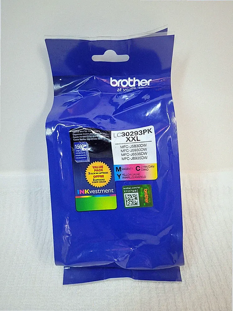 BROTHER ULTRA HIGH YIELD CYAN/MAGENTA/YELLOW INK CARTRIDGE 3-PACK LC30293PK