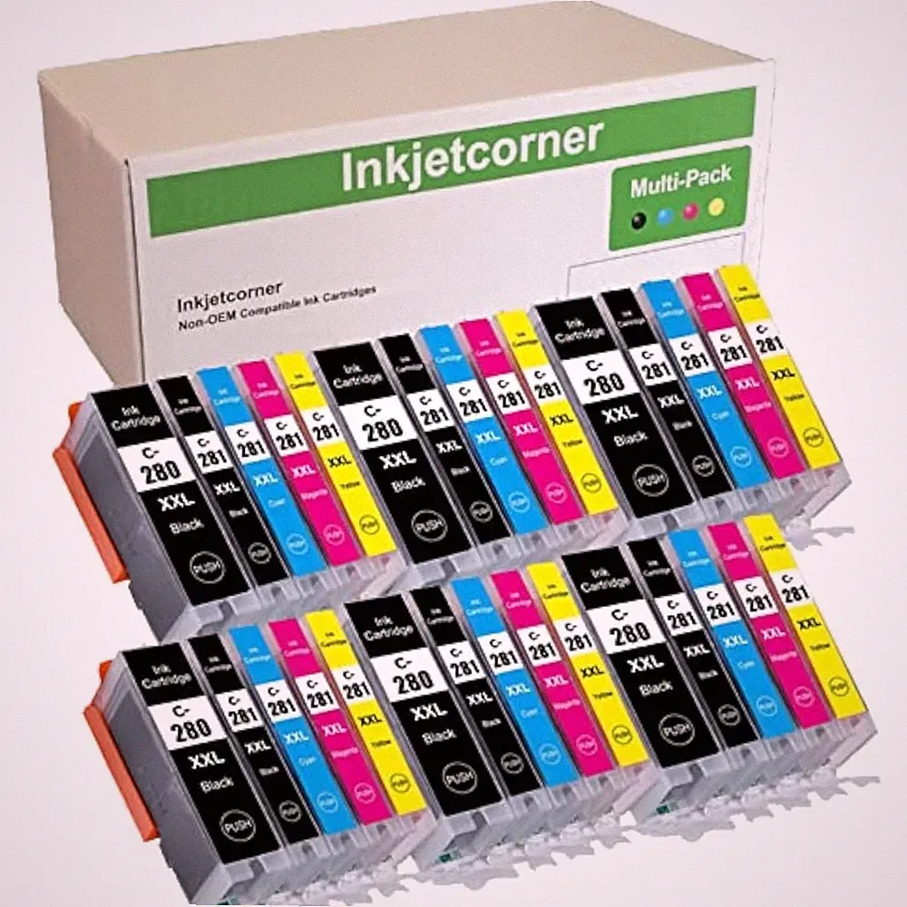 Compatible 30-Pack Inkjet Cartridges with 500 Page Yield for All Printers Listed
