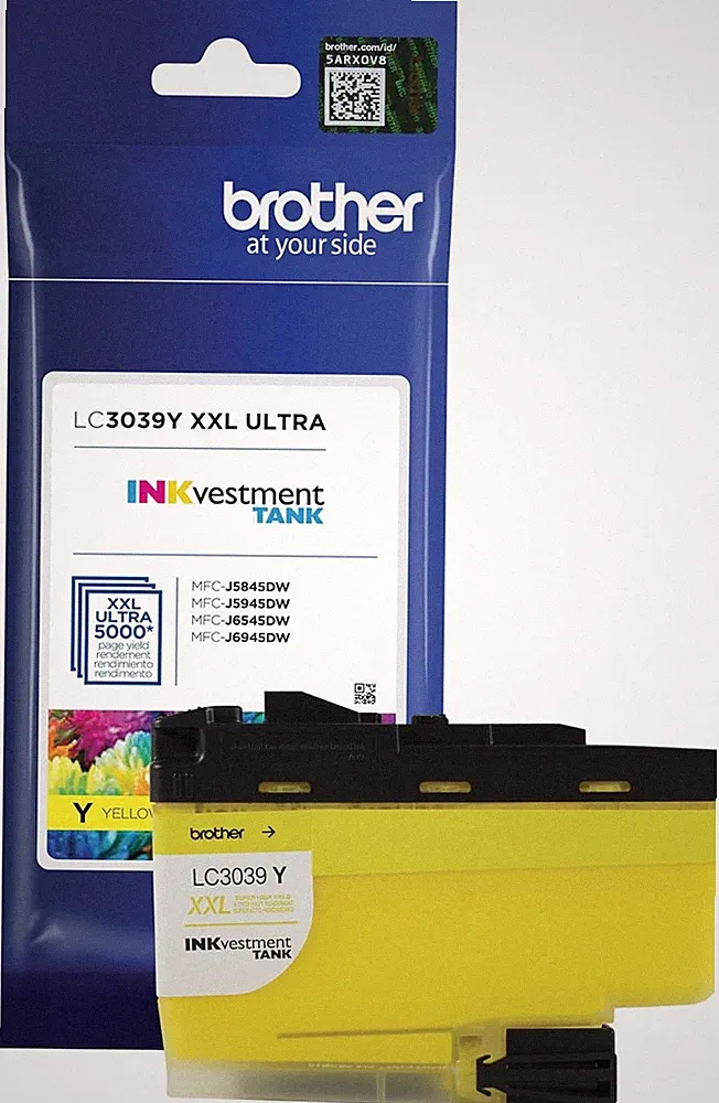 Genuine LC3039Y, Single Pack Ultra High-Yield Yellow Inkvestment Tank Ink Cartri