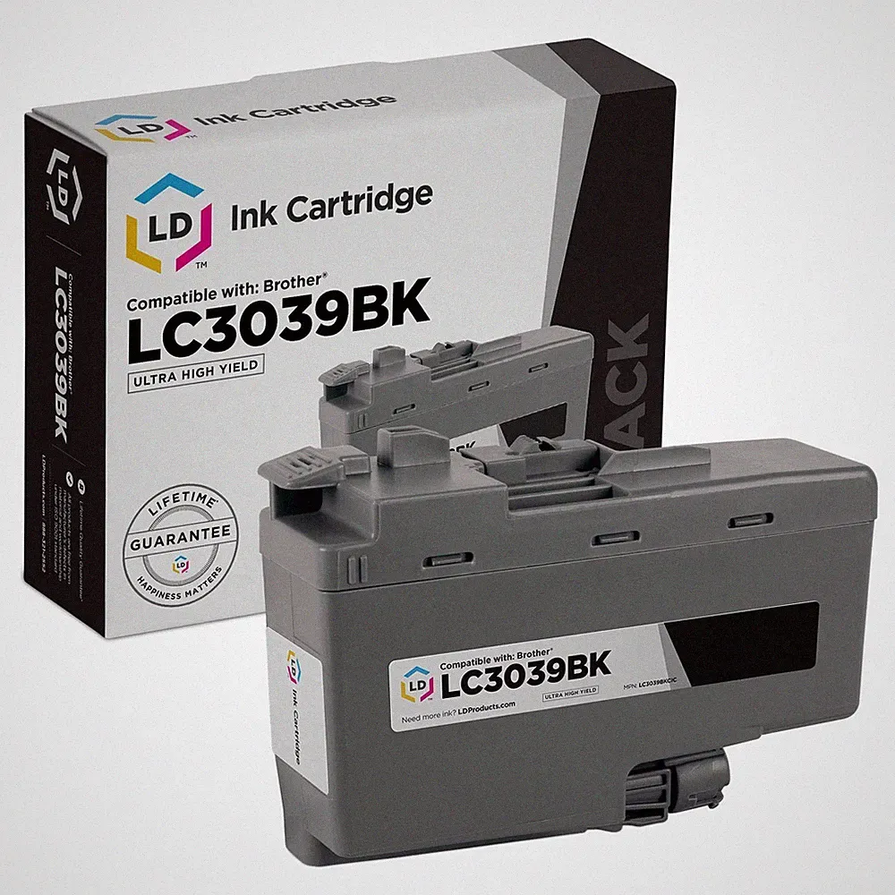 LD Compatible Brother LC3039BK Ultra High Yield Black Ink Cartridge