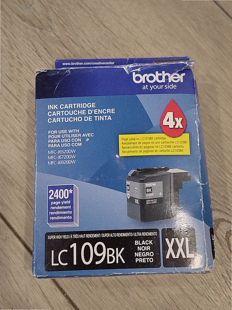 NEW GENUINE - BROTHER LC109BK XXL BLACK INK CARTRIDGE - Warranty Ended 2019